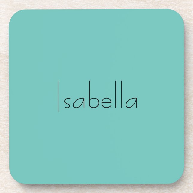 Porta-copo Blue Plain Creative Modern Name Minimalist (Frente)