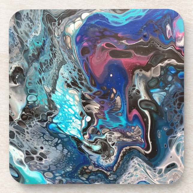 Porta-copo  Blue space pouring  (Frente)