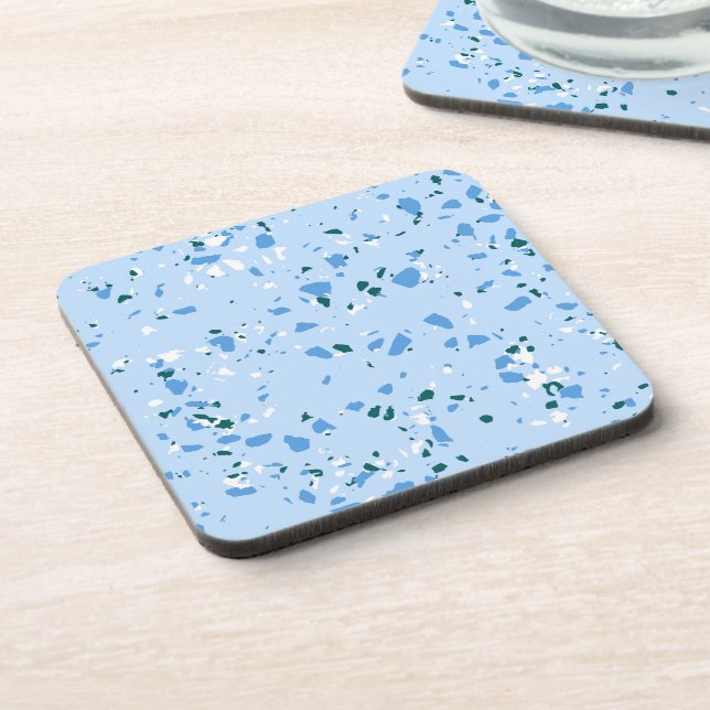 Porta-copo Blue Terrazzo Pattern (Left Side)