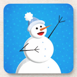 Porta-copo Blue Winter Happy Snowman