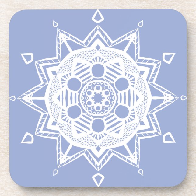 Porta-copo Blueberry Mandala (Frente)