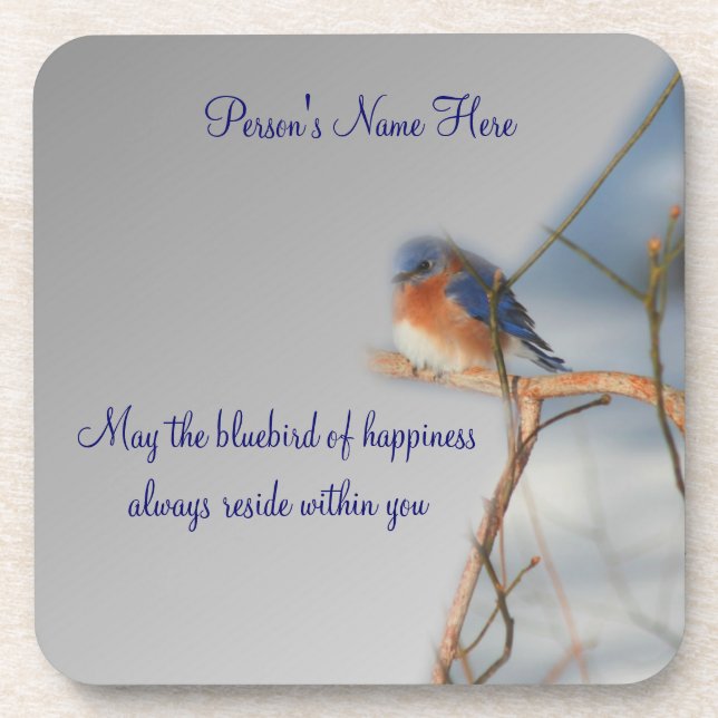 Porta-copo Bluebird De Conjunto De Portas copos Personalizada (Frente)