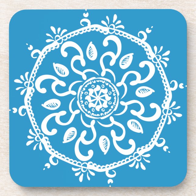 Porta-copo Bluebird Mandala (Frente)