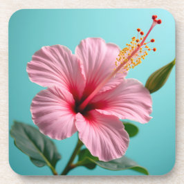 Porta-copo Blush of Elegance: Raio de Hibisco Rosa