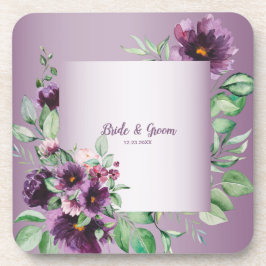 Porta-copo Blush Roxo Floral Geométrico Verde