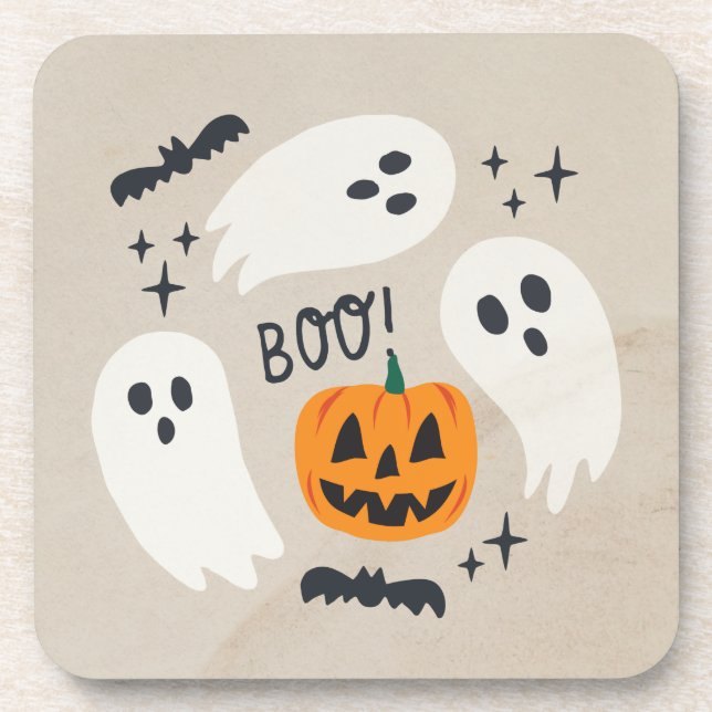 Porta-copo Boho Halloween Cute Ghost (Frente)