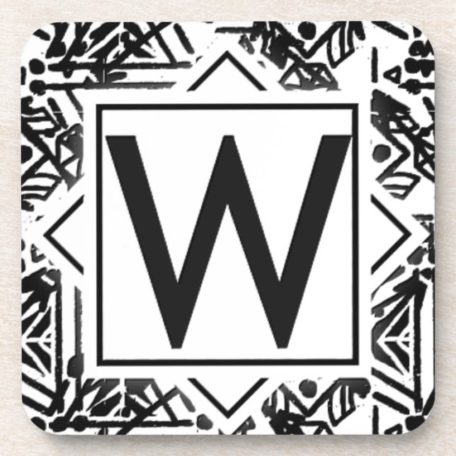 Porta-copo Boho W Monograma (Frente)