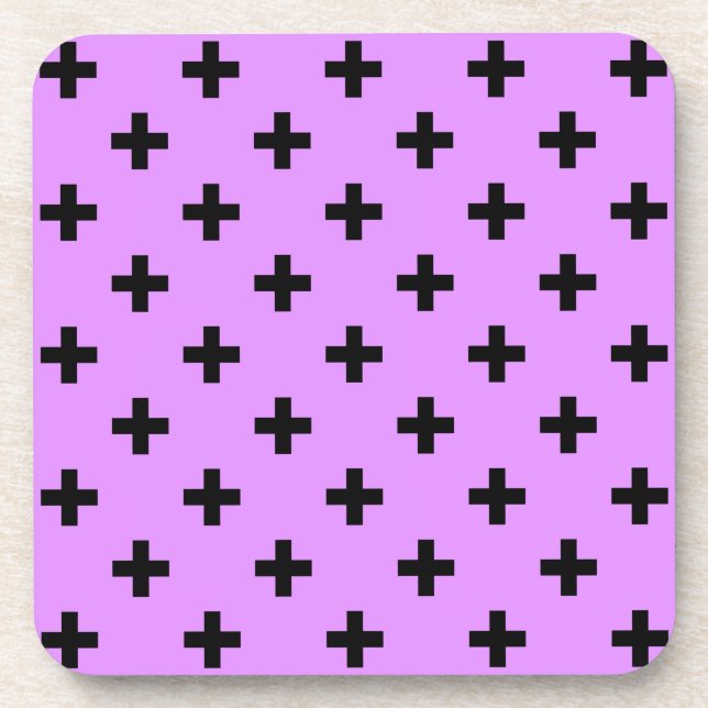 Porta-copo Bóka negra cruza em lilac (Frente)