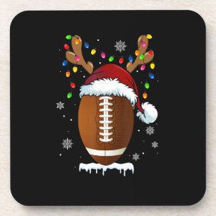 Porta-copo Bola de Futebol de Natal Luzes de Papai Noel Engra