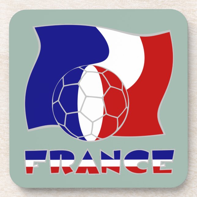 Porta-copo Bola de Futebol e Bandeira Francesa (Frente)