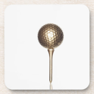 Porta-copo Bola de golfe Dourado e T