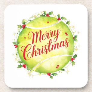Porta-copo Bola de Tênis Feliz Natal Feriado