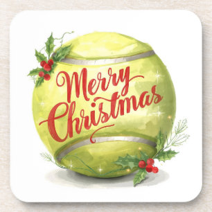 Porta-copo Bola de Tênis Feliz Natal Feriado