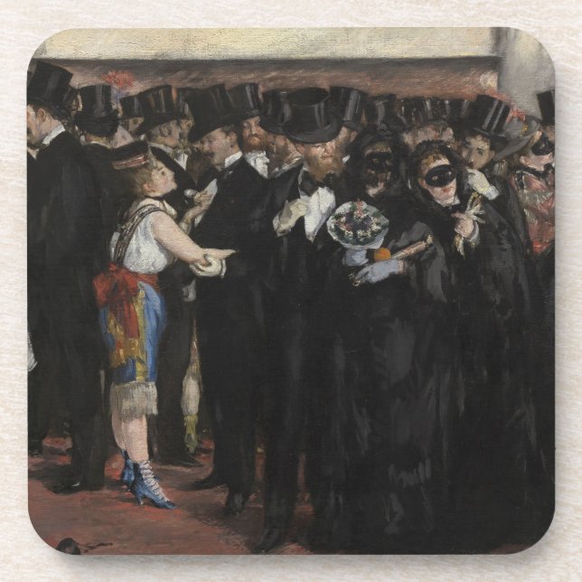 Porta-copo Bola mascarada na ópera, 1873 de Manet | (Frente)