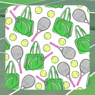 Porta-copo Bolas de Raqueta Tênis cor-de-rosa verde