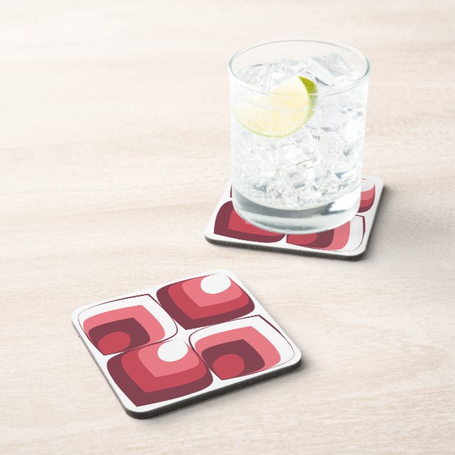 Porta-copo Bold Retro Modern Motif in Pinks (Lado Direito)