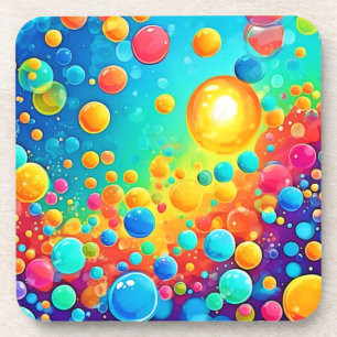 Porta-copo Bolhas Coloridas Arte Flutuante