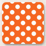 Porta-copo Bolinhas brancas em laranja<br><div class="desc">Bolinhas brancas em laranja</div>