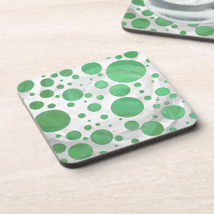Porta-copo Bolinhas de Emerald Cream