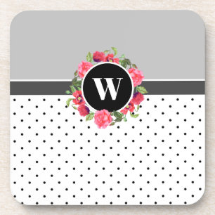 Porta-copo Bolinhas de exaustão, vermelho e rosa, com aquarel