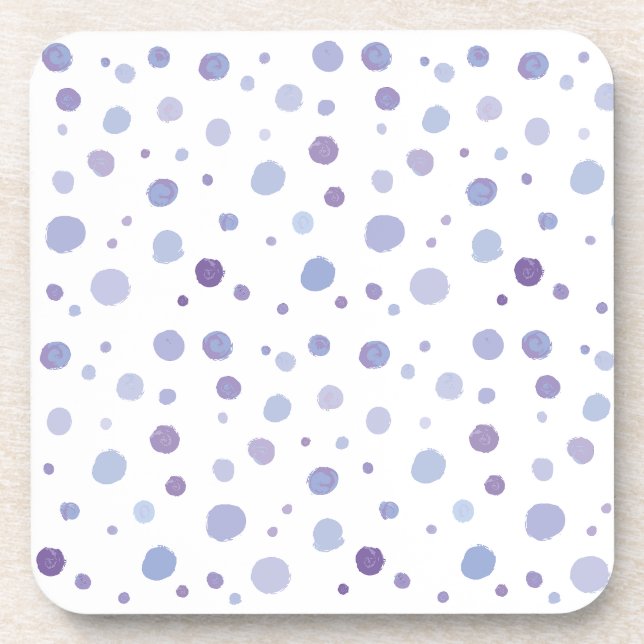 Porta-copo bolinhas pintadas à mão (Frente)