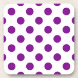 Porta-copo Bolinhas roxas e brancas<br><div class="desc">Bolinhas roxas e brancas</div>