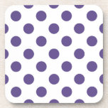 Porta-copo Bolinhas ultravioletas em branco<br><div class="desc">A cor do ano de Pantone para 2018 é ultravioleta.</div>