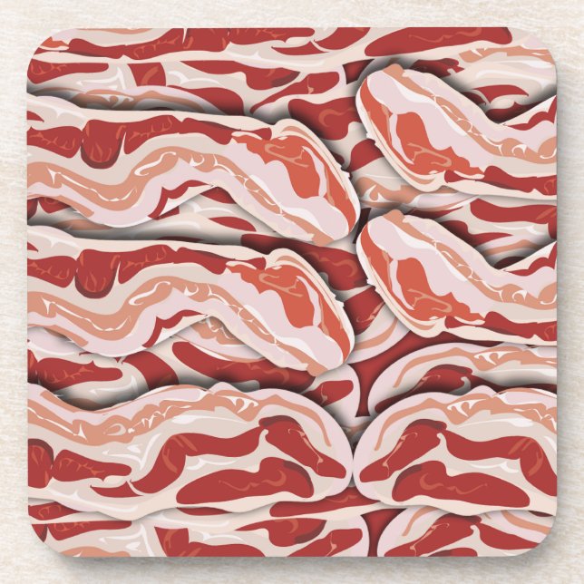 Porta-copo Bom Bacon, Carne Difundida Ilustrada Padrão (Frente)