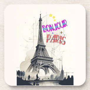 Porta-copo Bom dia Paris Colorido