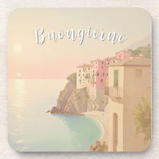 Porta-copo Bom dia Riviera Italiana (Frente)