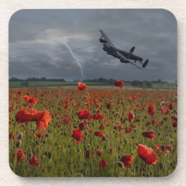 Porta-copo Bombardeiro Lancaster Sobre Um Campo De Pipoca