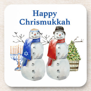 Porta-copo Boneco de neve de Hanukkah Natal Chrismukkah 