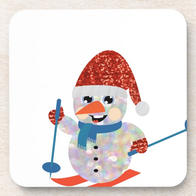 Porta-copo boneco de neve de natal (Frente)