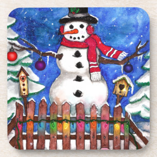 Porta-copo Boneco de neve do jardim