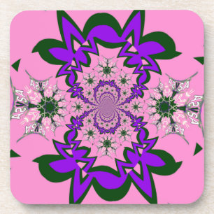 Porta-copo Bonita Bebê Rosa Floral Roxo-Forte Arte-Motif