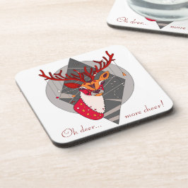 Porta-copo Bonita Reindeer de Natal (oh veado... mais alegria