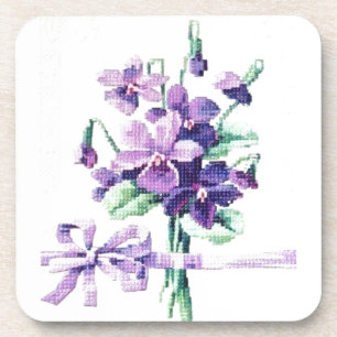 Porta-copo Bonita Vintage Vitoriana Violet Esquece-Me-Não