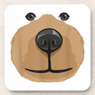 Porta-copo Bonito Cartoon Bear Face Cabeça Festa de Figurino