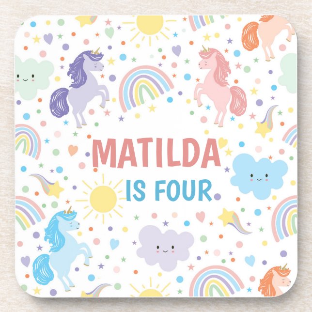 Porta-copo Bonito Portas copos Duros Unicorts (Frente)