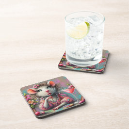 Porta-copo Bonito Rat Lady Tendo um Martini Contemplando