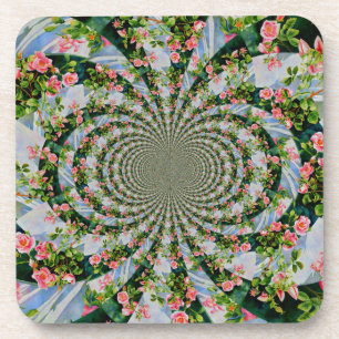 Porta-copo Bonito rosa-boho, rosas vermelhas, flor-aquarela