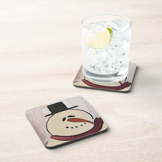 Porta-copo Bonito Snowman Primitivo de Natal (Lado Direito)