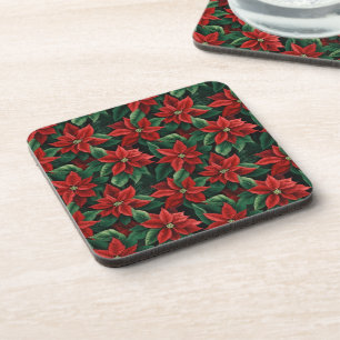 Porta-copo Bonito, Vermelha e Verde, Poinsettias Digitais
