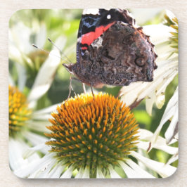 Porta-copo Borboleta Almirante na Flor