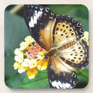 Porta-copo Borboleta de manchas preta e amarela