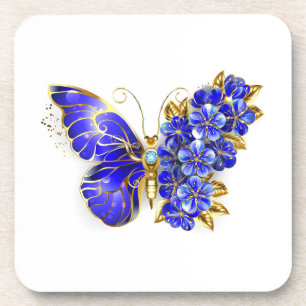 Porta-copo Borboleta Flor Sapphire
