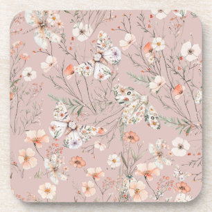 Porta-copo Borboleta Floral Boho Wildflower