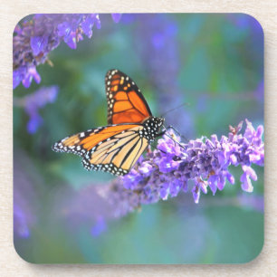 Porta-copo Borboleta Monarca na Flor Lilás Roxo