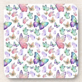 Porta-copo Borboletas de Aquarela Padrão Invisível