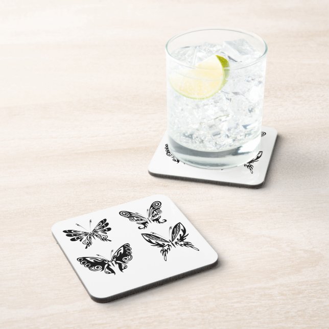 Porta-copo Borboletas Pretas E Brancas (Lado Direito)